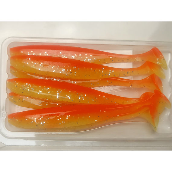 Силікон Keitech Easy Shiner 4" (7 шт/упак), колір:pal#04 sun shine lemon, Довжина силікону: 4" (10.2 см), Колір силікону: PAL#04 Sun Shine Lemon, фото , изображение 6