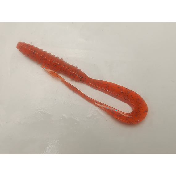 Силікон Keitech Mad Wag Slim 4.5" (9 шт/упак), колір:ea#13 spicy mustard/blue, Довжина силікону: 4.5" (11.4 см), Колір силікону: EA#13 Spicy Mustard/Blue, фото , изображение 2