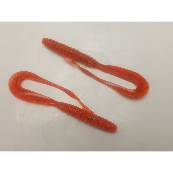 Силікон Keitech Mad Wag Slim 4.5" (9 шт/упак), колір:ea#13 spicy mustard/blue, Довжина силікону: 4.5" (11.4 см), Колір силікону: EA#13 Spicy Mustard/Blue, фото , изображение 3