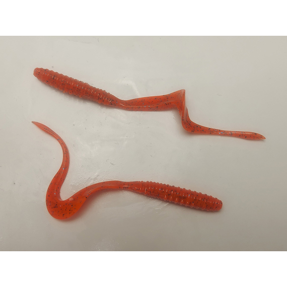 Силікон Keitech Mad Wag Slim 4.5" (9 шт/упак), колір:ea#13 spicy mustard/blue, Довжина силікону: 4.5" (11.4 см), Колір силікону: EA#13 Spicy Mustard/Blue, фото , изображение 5