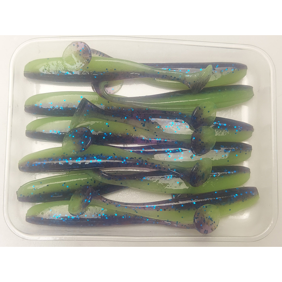 Силікон Keitech Easy Shiner 2" (12 шт/упак), колір:pal#06 violet lime berry, Довжина силікону: 2" (5.1 см), Колір силікону: PAL#06 Violet Lime Berry, фото , изображение 6