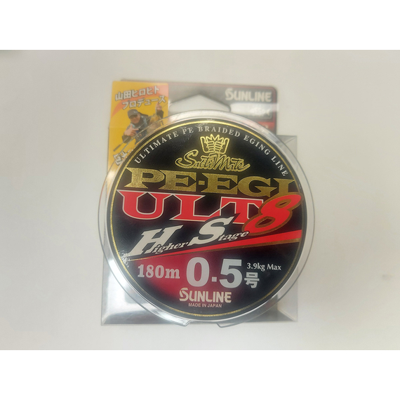 Шнур Sunline PE EGI ULT HS8 180m #0.5/0.117mm 3.9kg, Диаметр: #0.5/0.117mm, фото , изображение 5