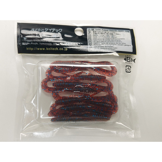 Силикон Keitech Mad Wag Mini 2.5" (12 шт/упак) ц:ea#03 grape, Длина силикона: 2.5" (6.3 см), Расцветка силикона: EA#03 Grape, фото , изображение 8