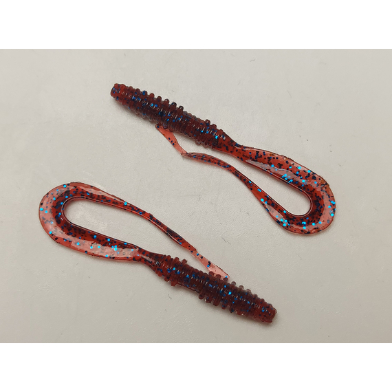 Силикон Keitech Mad Wag Mini 2.5" (12 шт/упак) ц:ea#03 grape, Длина силикона: 2.5" (6.3 см), Расцветка силикона: EA#03 Grape, фото , изображение 4