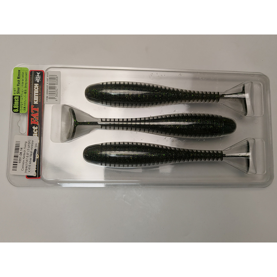 Силикон Keitech Swing Impact FAT 6.8" (3 шт/упак) цвет: 416 silver flash minnow, Длина силикона: 6.8" (17.3 см), Расцветка силикона: 416 Silver Flash Minnow, фото , изображение 9