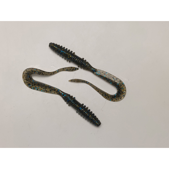 Силікон Keitech Mad Wag Mini 3.5" (10 шт/упак), колір:205 bluegill, Довжина силікону: 3.5" (8.9 см), Колір силікону: 205 Bluegill, фото , изображение 5