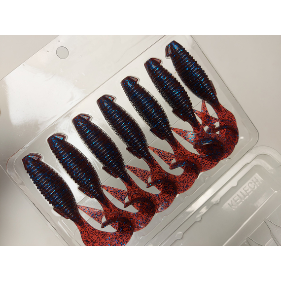 Силікон Keitech Flapper Grub 4" (7 шт/упак), колір:ea#03 grape, Довжина силікону: 4" (10.2 см), Колір силікону: EA#03 Grape, фото , изображение 9