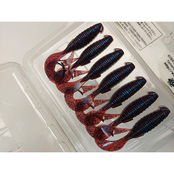 Силікон Keitech Flapper Grub 4" (7 шт/упак), колір:ea#03 grape, Довжина силікону: 4" (10.2 см), Колір силікону: EA#03 Grape, фото , изображение 10