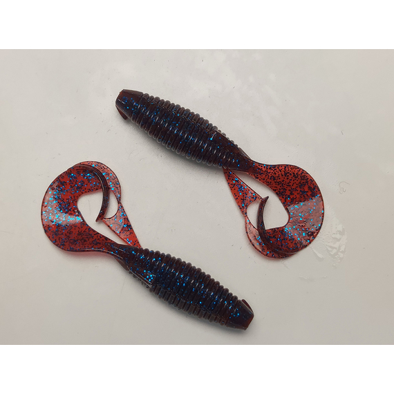 Силікон Keitech Flapper Grub 4" (7 шт/упак), колір:ea#03 grape, Довжина силікону: 4" (10.2 см), Колір силікону: EA#03 Grape, фото , изображение 3