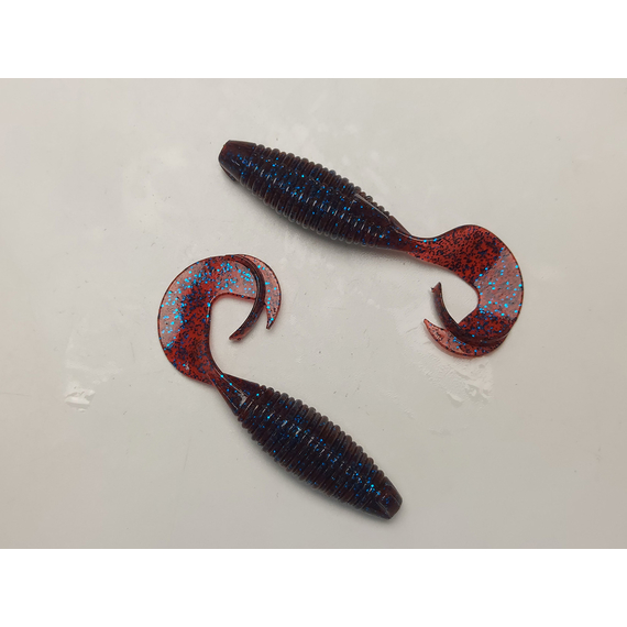 Силікон Keitech Flapper Grub 4" (7 шт/упак), колір:ea#03 grape, Довжина силікону: 4" (10.2 см), Колір силікону: EA#03 Grape, фото , изображение 4