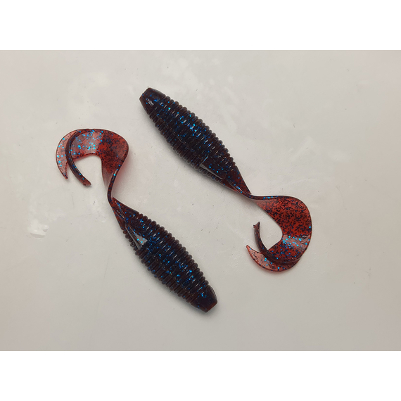 Силікон Keitech Flapper Grub 4" (7 шт/упак), колір:ea#03 grape, Довжина силікону: 4" (10.2 см), Колір силікону: EA#03 Grape, фото , изображение 5