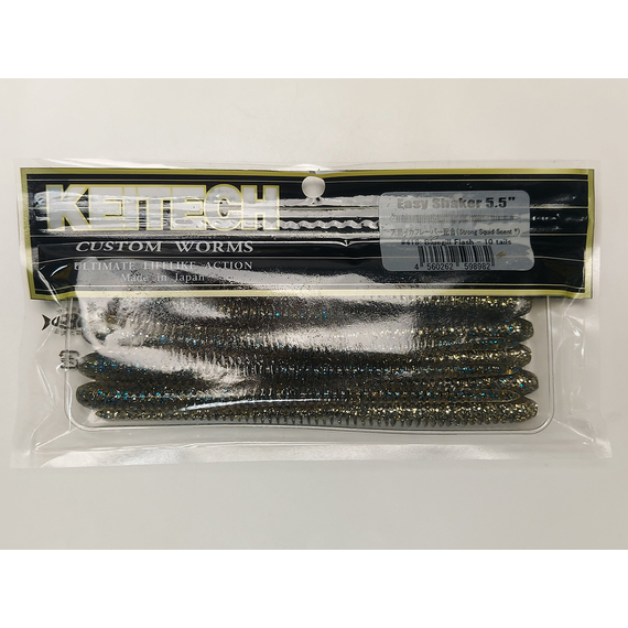 Силікон Keitech Easy Shaker 5.5" (10 шт/упак), колір:418 bluegill flash, Довжина силікону: 5.5" (14 см), Колір силікону: 418 Bluegill Flash, фото , изображение 7