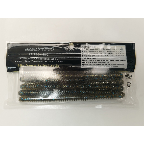 Силікон Keitech Easy Shaker 5.5" (10 шт/упак), колір:418 bluegill flash, Довжина силікону: 5.5" (14 см), Колір силікону: 418 Bluegill Flash, фото , изображение 8