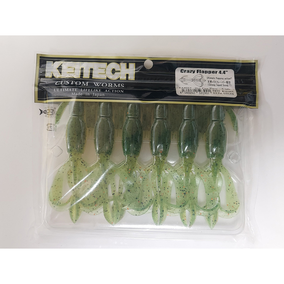 Силікон Keitech Crazy Flapper 4.4" (6 шт/упак), колір: ea#05 hot fire tiger, Довжина силікону: 4.4" (11.2 см), Колір силікону: EA#05 Hot Fire Tiger, фото , изображение 5