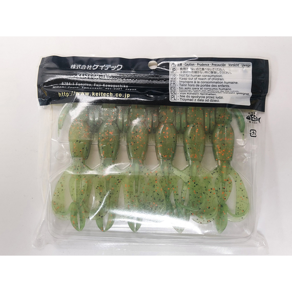 Силікон Keitech Crazy Flapper 4.4" (6 шт/упак), колір: ea#05 hot fire tiger, Довжина силікону: 4.4" (11.2 см), Колір силікону: EA#05 Hot Fire Tiger, фото , изображение 6