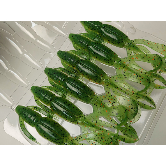 Силікон Keitech Crazy Flapper 4.4" (6 шт/упак), колір: ea#05 hot fire tiger, Довжина силікону: 4.4" (11.2 см), Колір силікону: EA#05 Hot Fire Tiger, фото , изображение 7