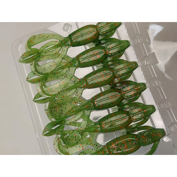 Силікон Keitech Crazy Flapper 4.4" (6 шт/упак), колір: ea#05 hot fire tiger, Довжина силікону: 4.4" (11.2 см), Колір силікону: EA#05 Hot Fire Tiger, фото , изображение 8