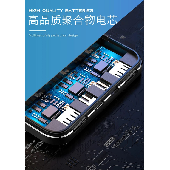 Повербанк Power Bank Aspor A399 PD 20000mAh зі швидкою зарядкою 18W + QC3.0 (2USB/2A/3A): чорний, фото , изображение 6