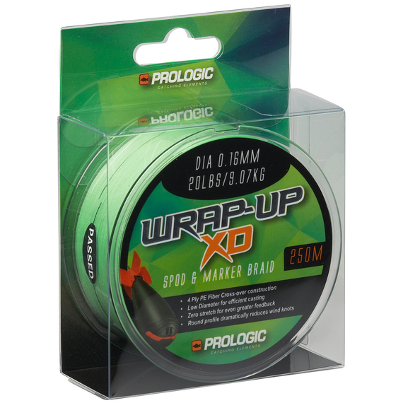 Шнур Prologic Wrap-Up XD - Spod & Marker Braid Extra Distance 0.16mm 20lbs/9.07kg 250m, фото 