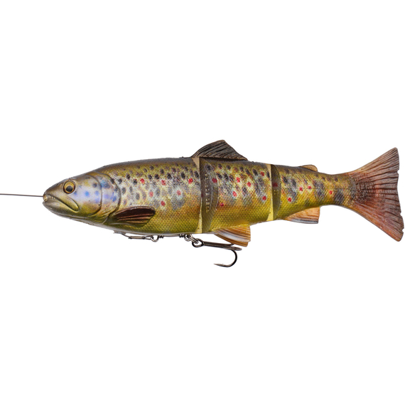 Силикон Savage Gear 4D Line Thru Trout MS 200mm 98.0g #03 Dark Brown Trout, Длина силикона: 200mm, Расцветка силикона: 03 Dark Brown Trout, фото 