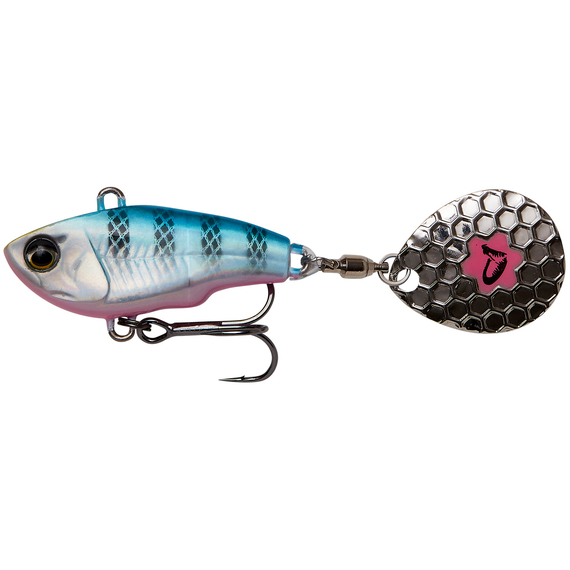 Тейл-спінер Savage Gear Fat Tail Spin 80mm 24.0g Blue Silver Pink, фото 