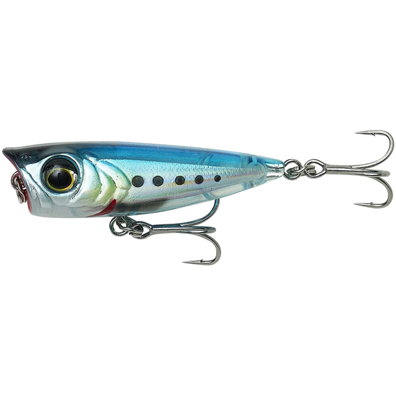 Воблер Savage Gear 3D Minnow Popper F 43mm 2.6g Ghost Sardine, Размер/Вес: 43мм/2.6г, Цвет воблера: Ghost Sardine, фото 