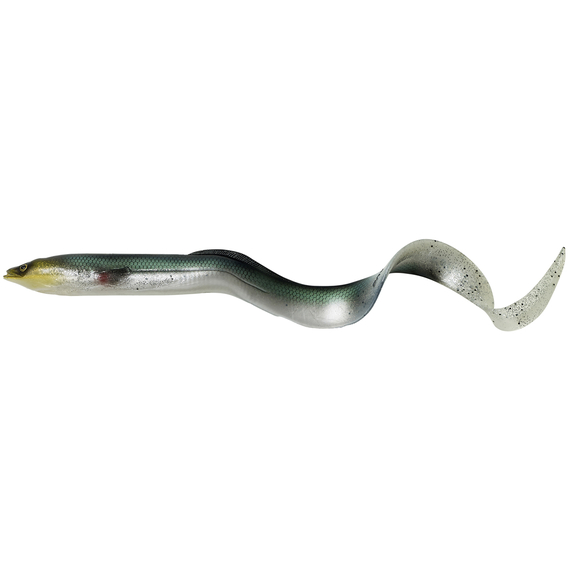 Силикон Savage Gear 3D Real Eel Loose Body 150mm 12.0g Green Silver (поштучно), Длина силикона: 150mm, Расцветка силикона: Green Silver, фото 