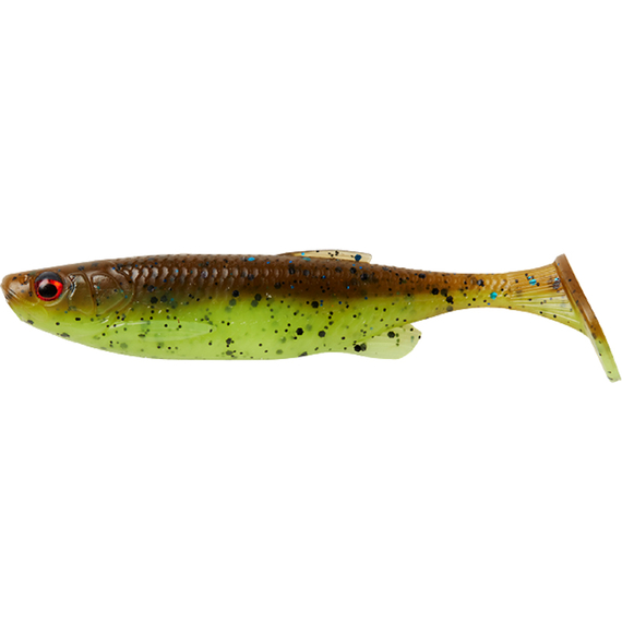 Силікон Savage Gear Fat Minnow T-Tail 90mm 7.0g Chartreuse Pumpkin (поштучно), фото 