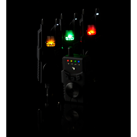 Набір сигналізаторів Prologic Custom SMX MKII Bite Alarms Set 3+1 red/green/yellow, фото , изображение 2