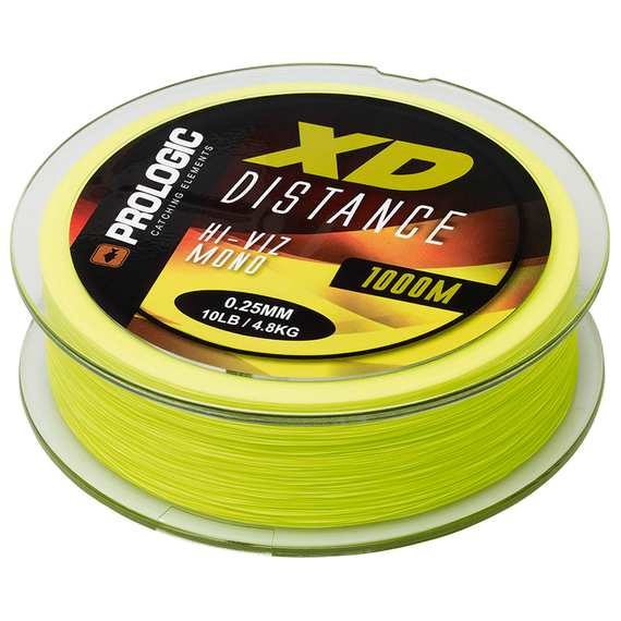Леска Prologic XD Distance Mono 1000m 0.28mm 5.60kg 12Lb Hi-Viz Yellow, фото , изображение 2