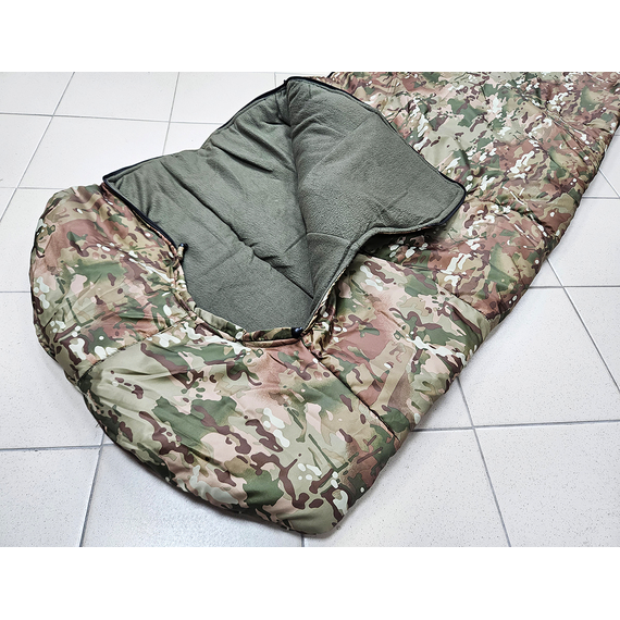 Військовий зимовий спальний мішок-ковдра. СУПЕР ТЕПЛИЙ (Мультикам), Колір: мультикам, фото , изображение 3