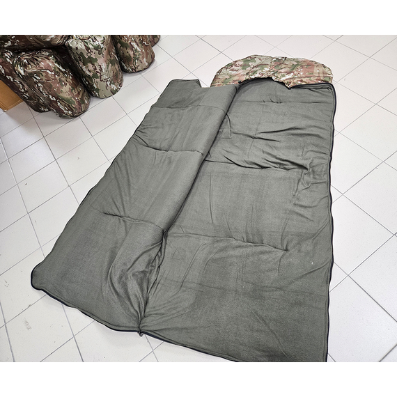 Військовий зимовий спальний мішок-ковдра. СУПЕР ТЕПЛИЙ (Мультикам), Колір: мультикам, фото , изображение 7