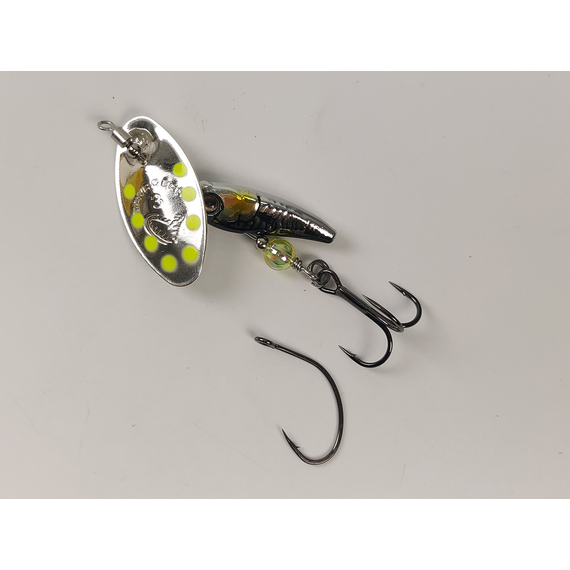 Блешня Savage Gear Sticklebait Spinner #3 9.1g Green Silver Ayu, Вага блешні: 9.1g, Колір блешні: Green Silver Ayu, фото , изображение 5