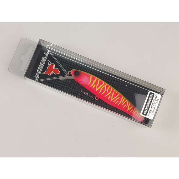Воблер Jackall Smash Minnow 100SP 100мм 16.6г Dragon Fruit Mat Tiger, Размер/Вес: 100мм/16.6г, Цвет воблера: Dragon Fruit Mat Tiger, фото 