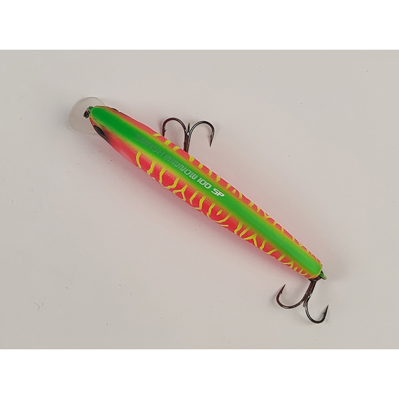 Воблер Jackall Smash Minnow 100SP 100мм 16.6г Dragon Fruit Mat Tiger, Размер/Вес: 100мм/16.6г, Цвет воблера: Dragon Fruit Mat Tiger, фото , изображение 5