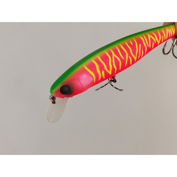 Воблер Jackall Smash Minnow 100SP 100мм 16.6г Dragon Fruit Mat Tiger, Размер/Вес: 100мм/16.6г, Цвет воблера: Dragon Fruit Mat Tiger, фото , изображение 8