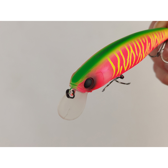 Воблер Jackall Smash Minnow 100SP 100мм 16.6г Dragon Fruit Mat Tiger, Размер/Вес: 100мм/16.6г, Цвет воблера: Dragon Fruit Mat Tiger, фото , изображение 9