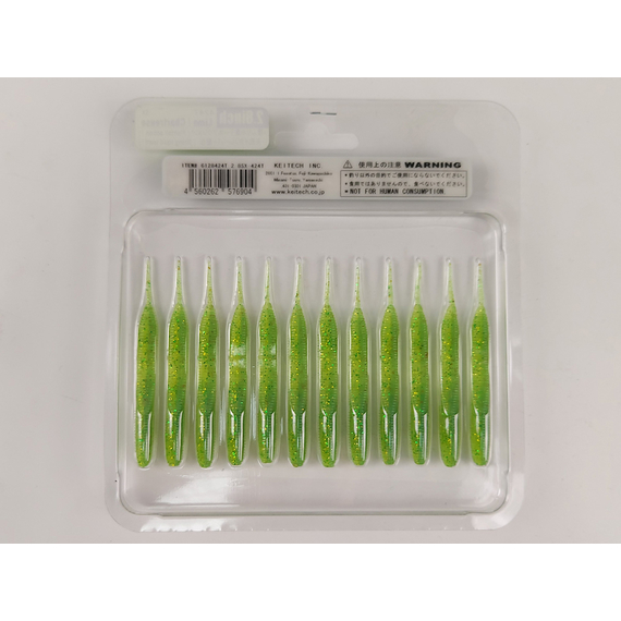 Силікон Keitech Sexy Impact 2.8" 12, колір:424 lime chartreuse, Довжина силікону: 2.8" (7.1 см), Колір силікону: 424 Lime Chartreuse, фото , изображение 13