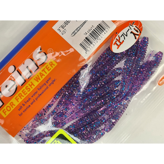 Силікон Reins Bubbling Shaker 3" 407 Pione (14шт/уп), Довжина силікону: 3.0" (7,62 см), Колір силікону: 407 Pione, фото , изображение 3