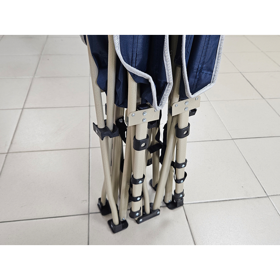 Військова польова розкладачка Сороканожка, ліжко розкладне сталеве (колір синій), Конструкція ліжка: Павук, фото , изображение 8