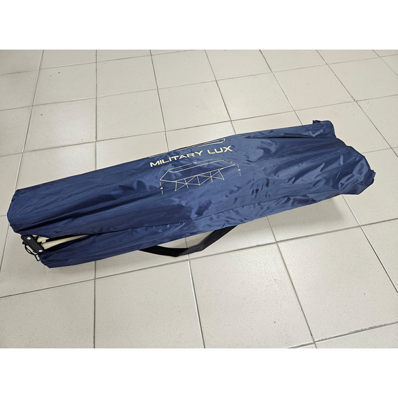 Військова польова розкладачка Сороканожка, ліжко розкладне сталеве (колір синій), Конструкція ліжка: Павук, фото , изображение 11