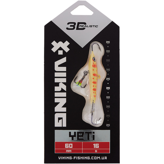 Балансир Viking Fishing Yeti Ice Jig 60mm 16.0g #06 Japanese School, Розмір/Вага: 60мм/16г, Колір балансиру: #6 Japanese School, фото , изображение 2