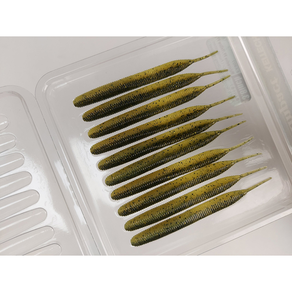 Силікон Keitech Sexy Impact 3.8" (10 шт/упак), колір:ea#07 watermelonpp.yellow, Довжина силікону: 3.8" (9.7 см), Колір силікону: EA#07 Watermelon PP/Yellow, фото , изображение 9