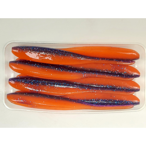 Силікон Keitech Shad Impact 4" (8 шт/упак), колір:pal#09 violet fire, Довжина силікону: 4" (10.2 см), Колір силікону: PAL#09 Violet Fire, фото , изображение 6