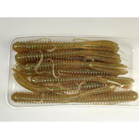 Силікон Keitech Hog Impact 3.5" (10 шт/упак), колір:309 sahara olive flk., Довжина силікону: 3.5" (8.9 см), Колір силікону: 309 Sahara Olive Flk, фото , изображение 7