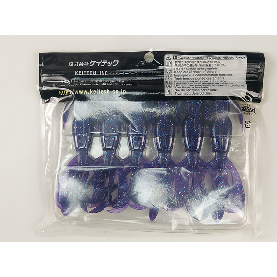 Силикон Keitech Crazy Flapper 4.4" (6 шт/упак) ц:ea#04 violet, Длина силикона: 4.4" (11.2 см), Расцветка силикона: EA#04 Violet, фото , изображение 10