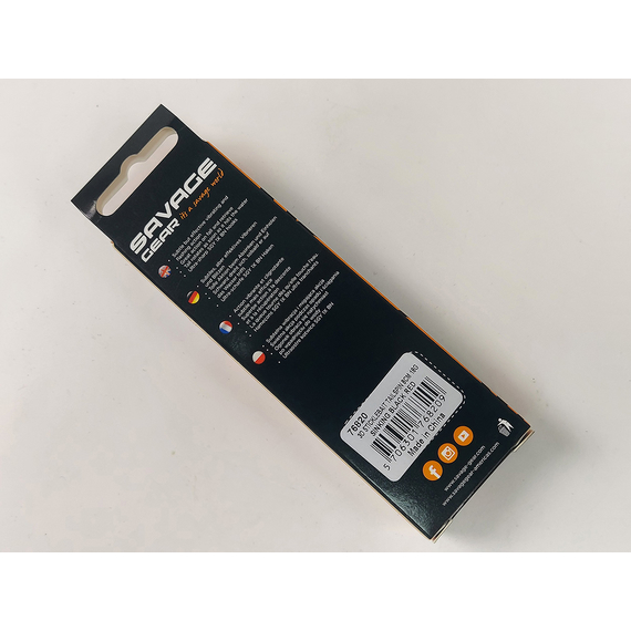 Тейл-спінер Savage Gear 3D Sticklebait Tailspin 80mm 18.0g Black Red, фото , изображение 4