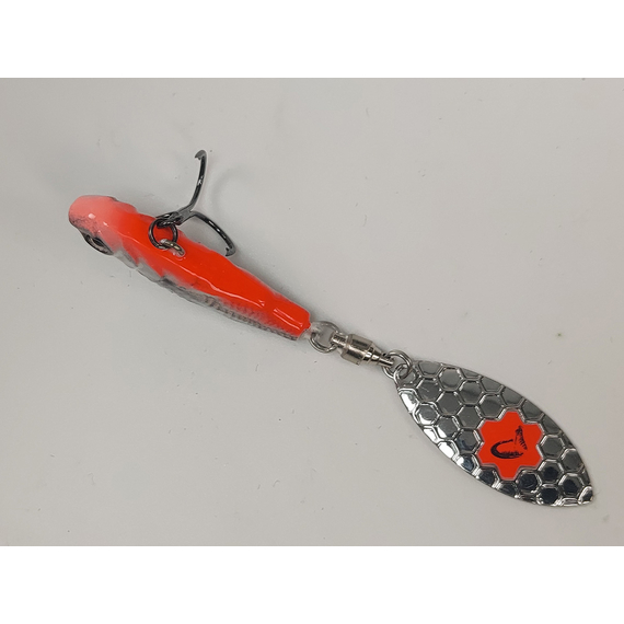 Тейл-спінер Savage Gear 3D Sticklebait Tailspin 80mm 18.0g Black Red, фото , изображение 9