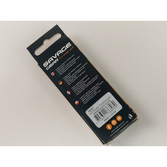 Тейл-спінер Savage Gear 3D Sticklebait Tailspin 65mm 9.0g Black Silver, фото , изображение 4