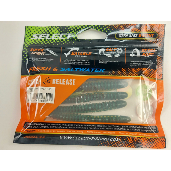 Силикон Select Freek Slim 4" col.087 (5 шт/пак), Длина силикона: 4.0" (10.16 см), Расцветка силикона: 087, фото , изображение 8